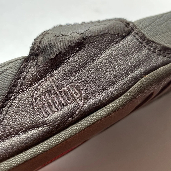 FitFlop Lulu Rhinestone Thongs Flip Flops Gray Graphite Comfort Sandals Summer - Picture 9 of 10